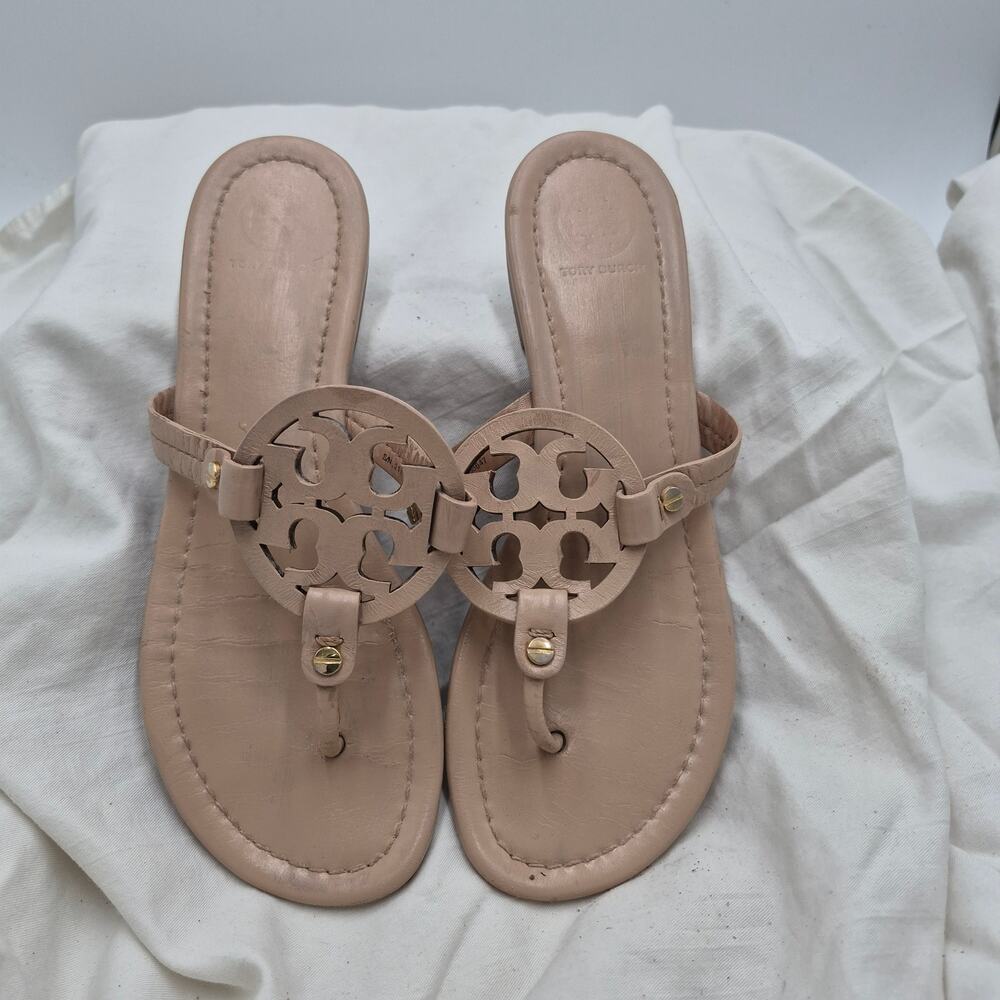 Tory Burch Miller Soft leather sandals in a light tan Women's size 7.5